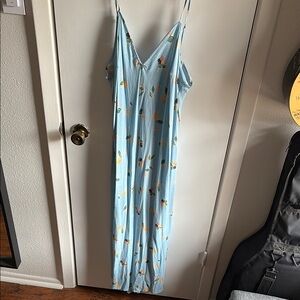 O’Neill Floral Blue Maxi Dress XL